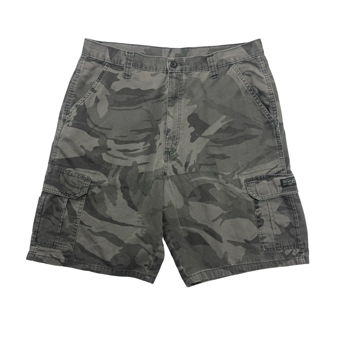 Wrangler Authentics Pantaloni Cargo Uomo In Misto Cotone (98% Cotone, 2% Elastan) – Taglia 44, Colore Turbulence Camo. Pratici, Elasticizzati, Perfetti Per Escursioni E Tempo Libero.