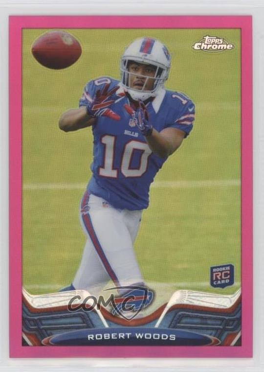 2013 Topps Chrome BCA Pink Refractor 46/399 Robert Woods #3 Rookie RC 1by