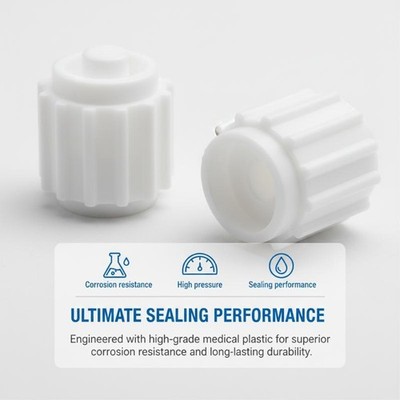10Pcs Male Luer Lock Plug Air Valve Pipe Dispensing Glue Syringe Barrel Fittings