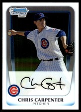 Chris Carpenter 2011 Bowman Chrome #BCP212 Cubs MLB READ FREE SHIP AutographDen