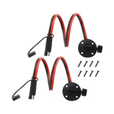 WMYCONGCONG 2 PCS SAE Power Socket Sidewall Port Connector 10AWG 23.62inch SA...