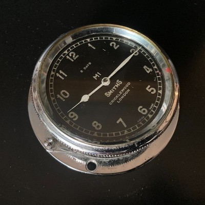 1930er Smiths ''M1'' Armaturenbrett Lünette Wind Auto Uhr. Oldtimer Auto. VSCC