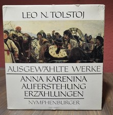 Leo N. Tolstoi – Ausgewählte Werke 4 Bände im Schuber – Nymphenburger 1989 – Top