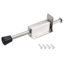 Stainless Steel Door Stopper Spring Loaded Telescopic Step on Door Holder 200mmL