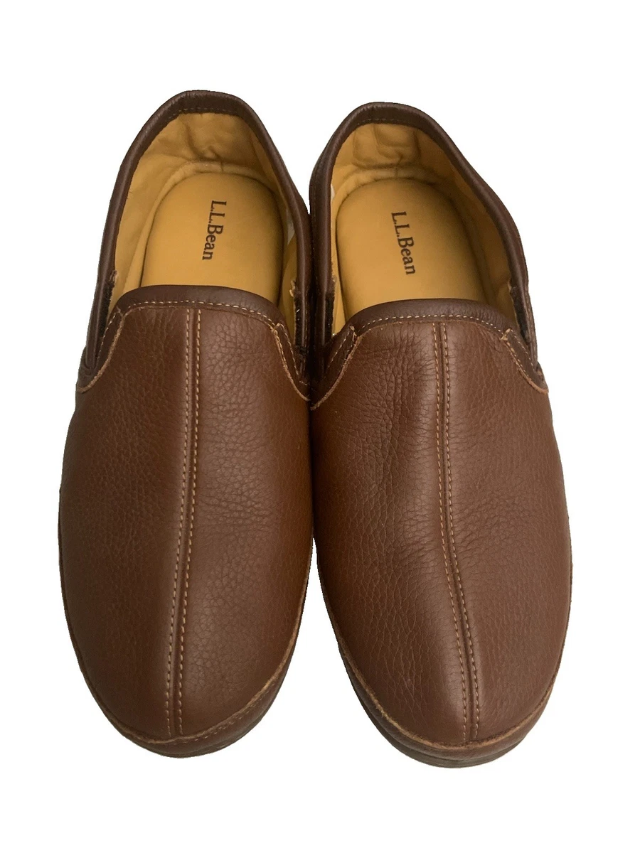 L.L. Bean Leather Upper Brown Slippers for Men for sale | eBay