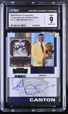 Michael Irvin 2024 Contenders to Canton Autograph CSG 9 Auto 10
