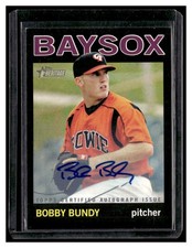 2013 Topps Heritage Minors Real One Autograph Black Bobby Bundy Auto ORIOLES /50