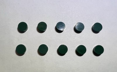 Lego Lot Of 10 Earth Green 1x1 Round Flat Tiles Tile New City