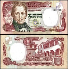 Colombia 500 Pesos Oro, 1993, P-431Aa.2, UNC