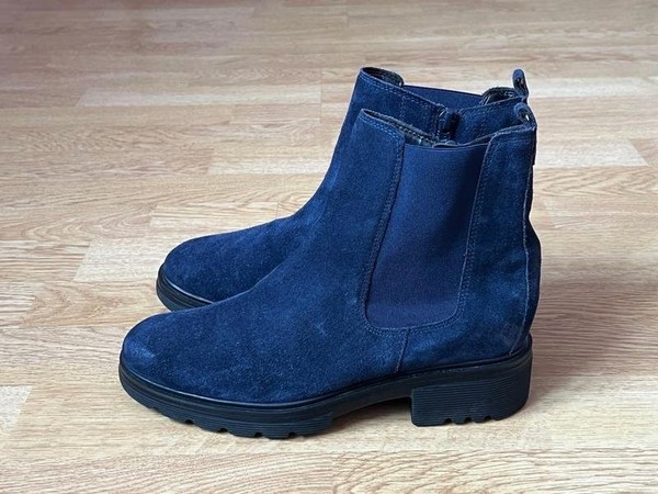 Women Gabor Boots Navy Suede 37