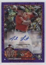 2023 Topps Chrome Update Purple Speckle Refractor 8/299 Josh Lester Auto v9t