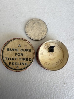1892 Patent Embossed Paper Celluloid Novelty Box Mini Chair  Sit Down 