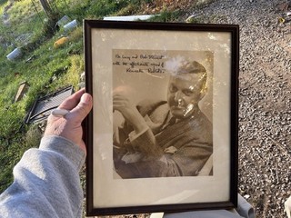 Famed Writer Author Kenneth Roberts Autographed Photograph No Reserve