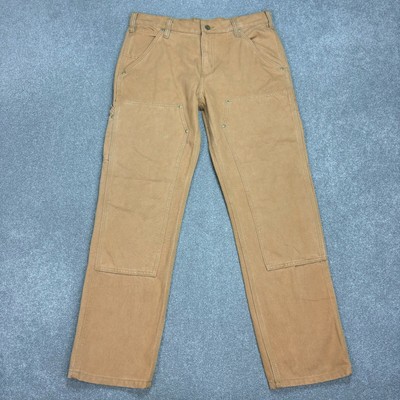 Carhartt Trousers Adult 34x30 Brown Double Knee Workwear Carpenter Pants WIP Men