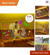 LED Note Board Acrylic Dry Erase 11.8X7.9 Light Up Message Kids Teachers Parents