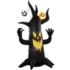 Outsunny 8 FT Halloween Inflatable Spooky Tree with Built-in LED Lights
