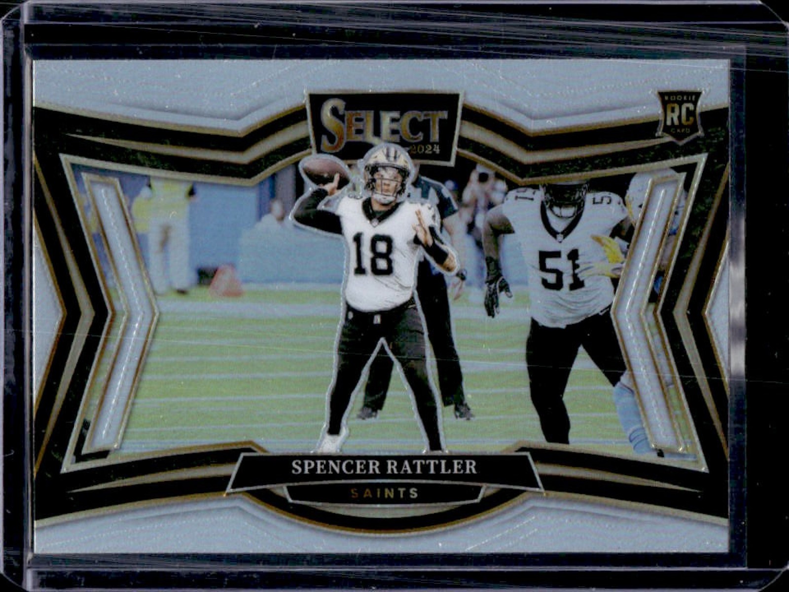 2024 Select Spencer Rattler Field RC Silver Prizm Rookie #493 Saints