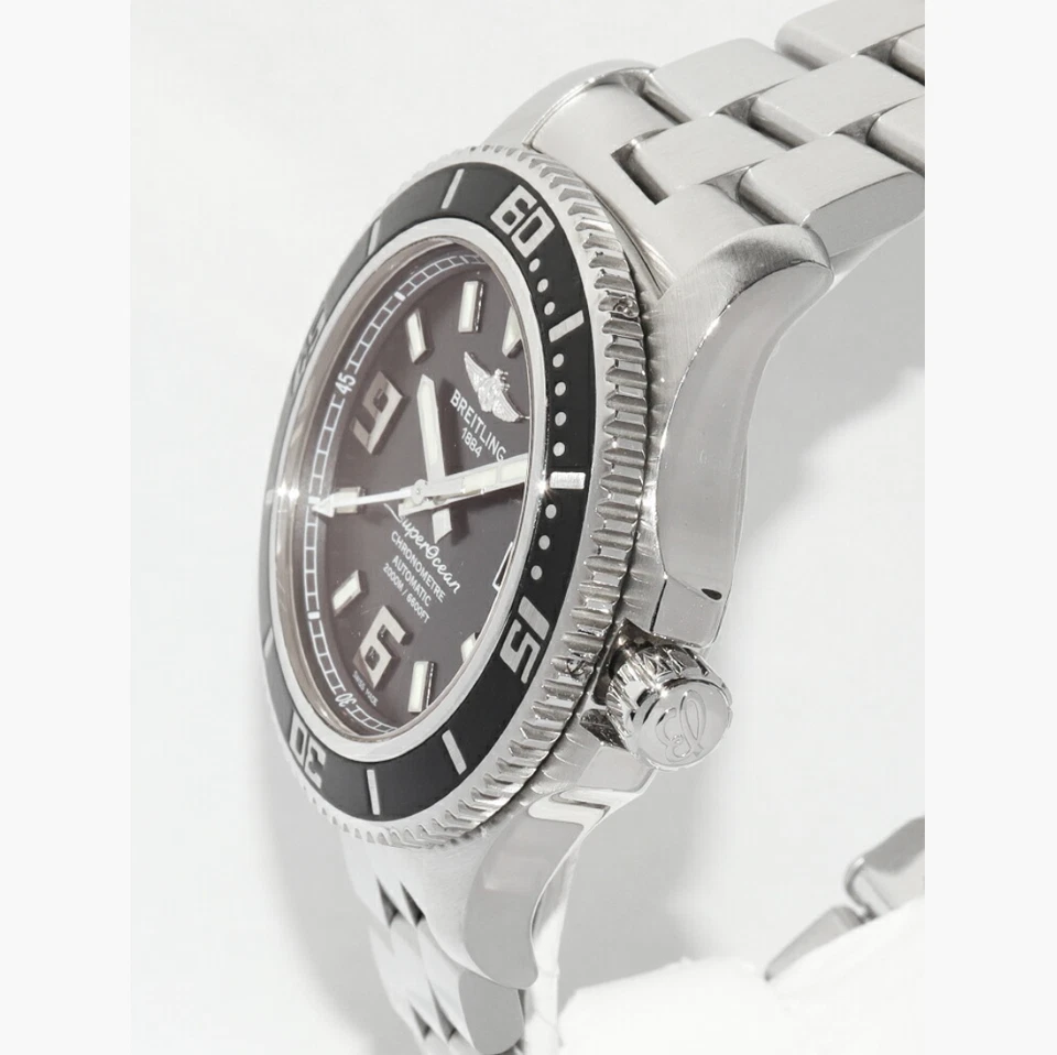 Breitling Superocean 44 A17391 schwarzes Zifferblatt Automatik Herrenuhr mit ... - Bild 3 von 4