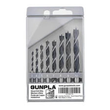 8Pcs Wood Drill Bits Set, Carbon Steel Twist Brad Point Drill Bits Woodworking B