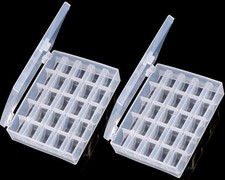 Bobbin Box,Machine Bobbin Organizer Plastic Case,Transparent 25 Slots Empty B...