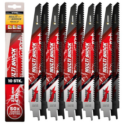 10x Amboss Multi Shock Säbelsägeblatt Länge 230 mm 6 ZpZ