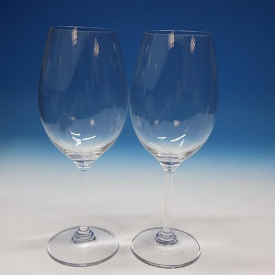 Signed Riedel Crystal - Set of Two Wine Glasses - Magnun Pattern - 9¾ inches