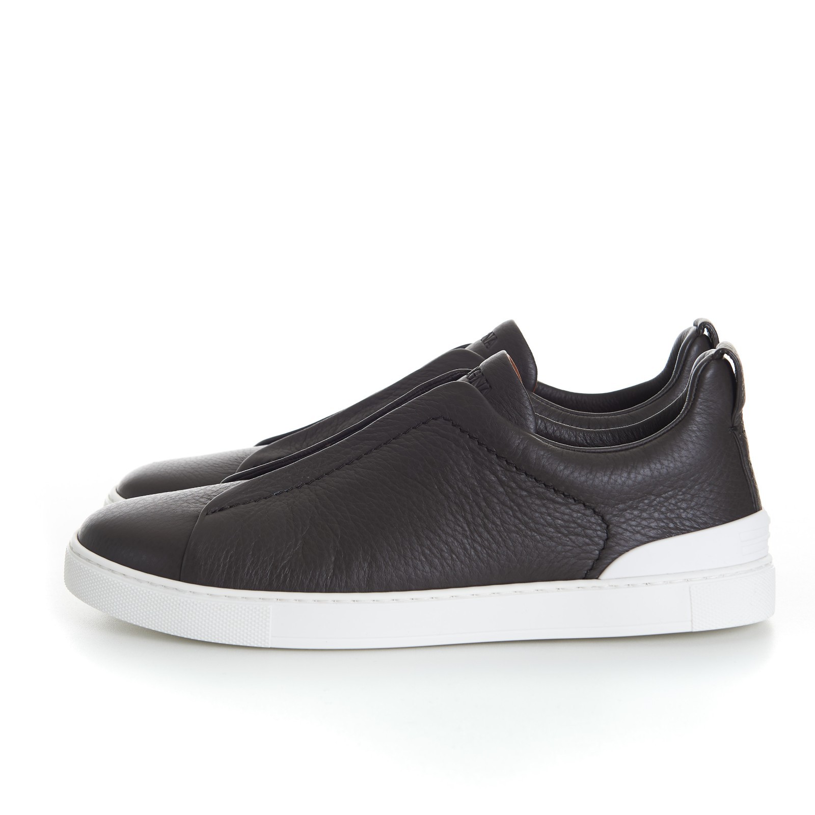 ZEGNA 1190$ Triple Stitch Sneakers - Slip-On, Low-top, Brown Deerskin Leather image 5