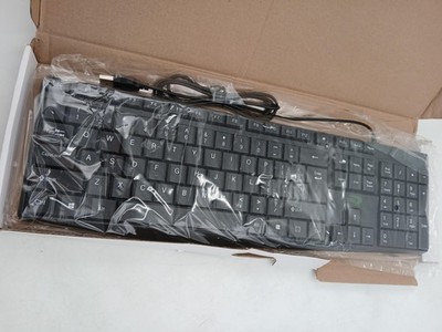 Skytech Global STG Wired USB Membrane Keyboard Black Quiet Keys New Open Box