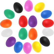 18 PCS Plastic Egg Shaker Set (9 Color), Musical Hand Percussion Shakers, Mus...