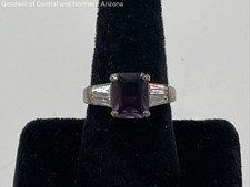 925 Sterling Silver Cubic Zirconia Ring Size 8 5.3g