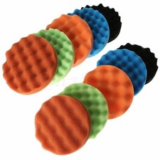 Juego de 5 piezas de almohadillas de esponja para pulir gofre de pulido encerado cuidado del automóvil de 6"/7"