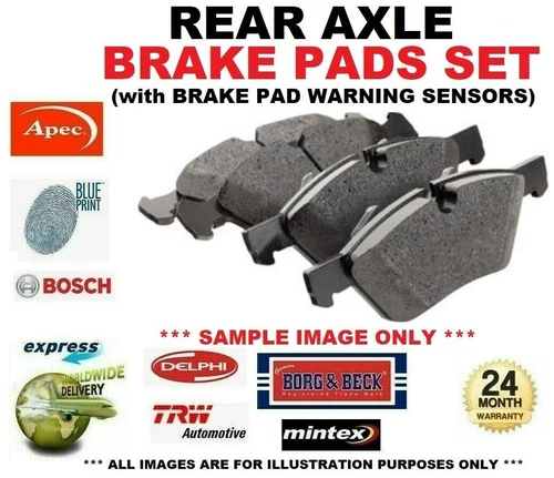Rear Axle BRAKE PADS + WEAR SENSORS for MERCEDES R500 4matic 2006-2014 - Picture 1 of 7