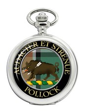 Pollock Scottish Clan Pocket Watch