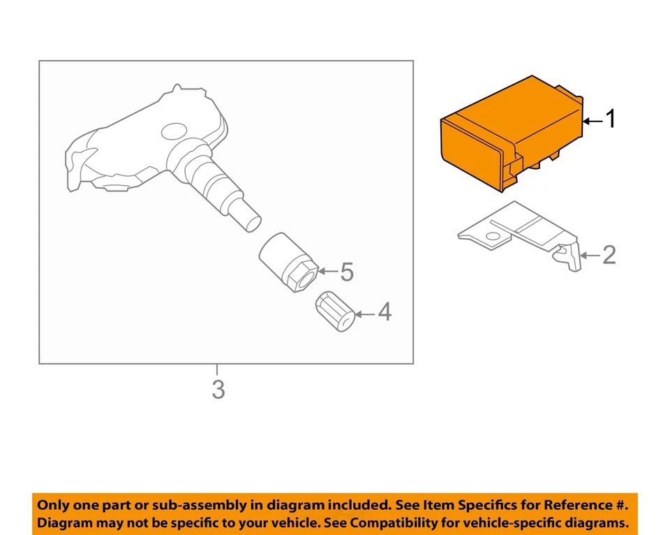 Used Tire Pressure Monitoring System (TPMS) Control Mod fits: 2012 Kia Sportage - Image 3 of 4