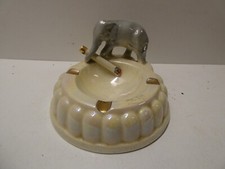 WEMBLEY ELEPHANT WITH CIGARETTE ASHTRAY STUDIO CERAMIC AUSTRALIAN POTTERY