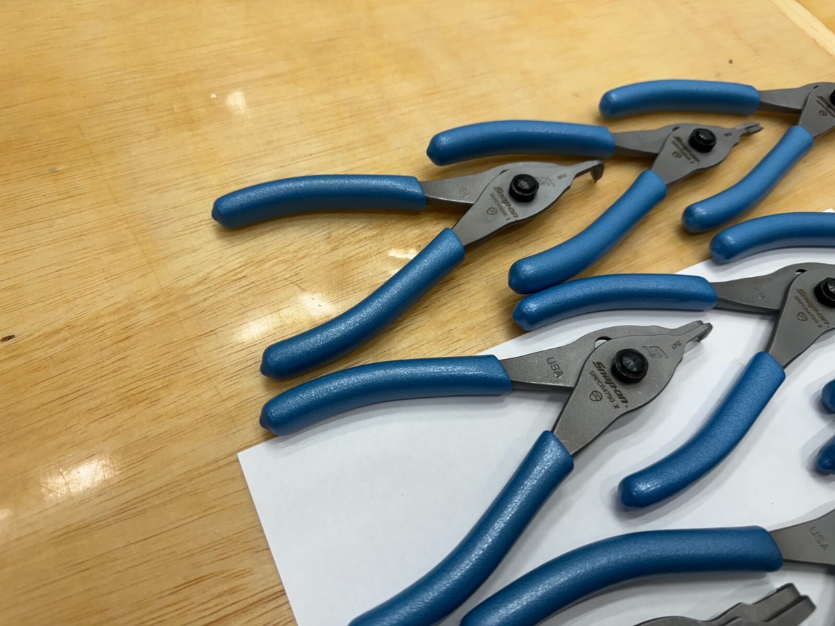 Snap-on Tools NEW PEARL BLUE 12pc Quick Release Snap Ring Pliers 