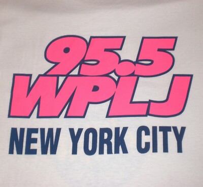 WPLJ Rocky Allen Showgram on Broadway T Shirt XL NYC Radio Station 95.5 on Back