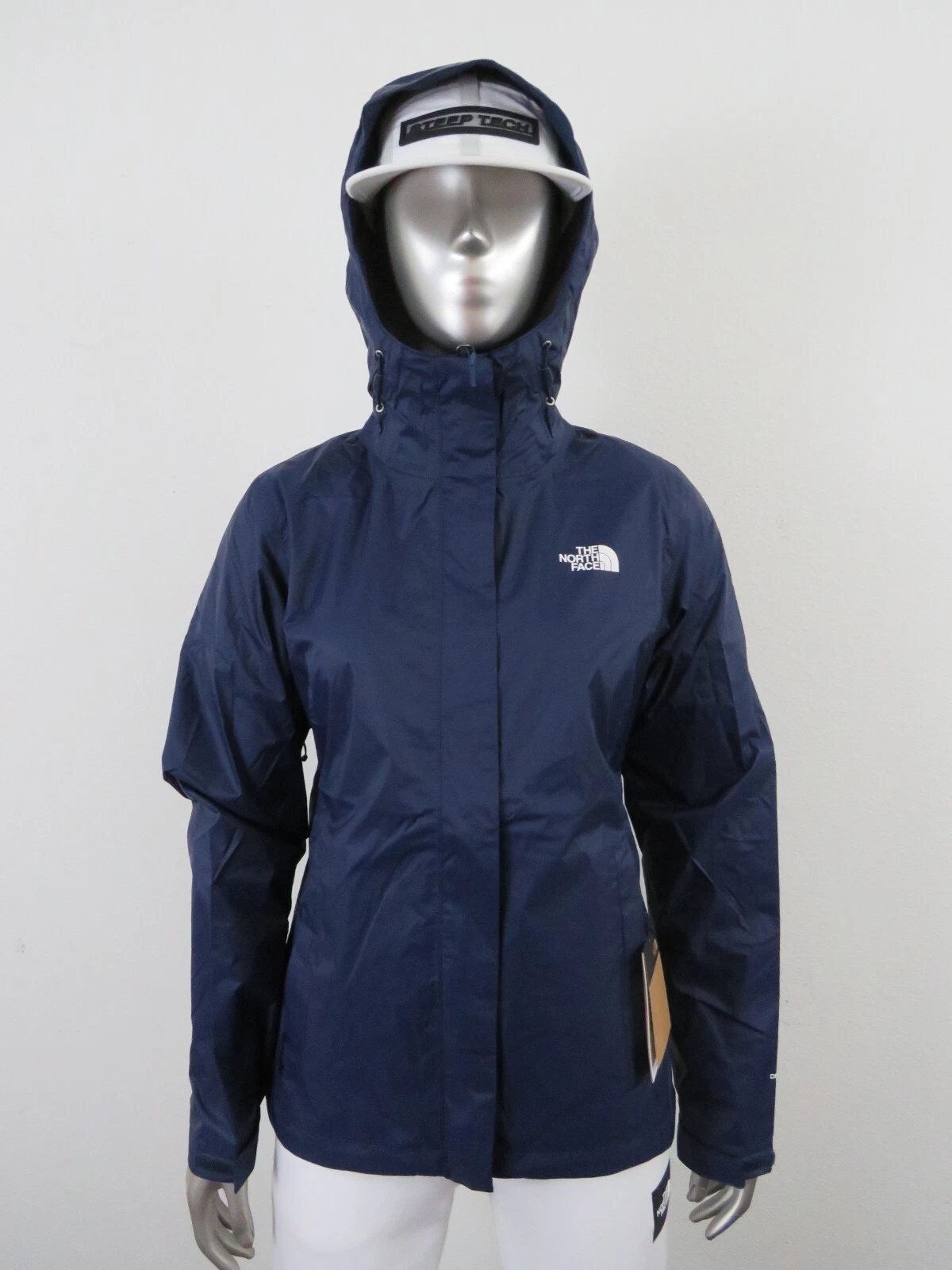 NWT Womens The North Face Venture 2 Waterproof Dryvent Hooded Rain Jacket Navy