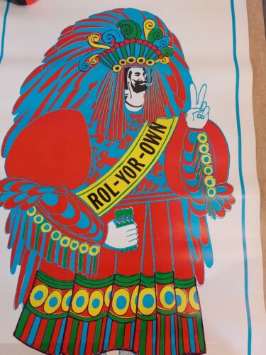 Dungee 1967 Zig Zag Man ROL TU PROPIO ROLLO TU PROPIA PUERTA TAMAÑO PÓSTER TIENDA 21x48 - Imagen 6 de 7