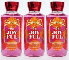 3 Bath  Body Works BE JOYFUL Shower Gel Body Wash 10 oz New