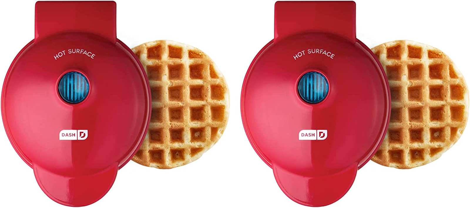 Mini Waffle Maker 2-Pack for Perfect Keto Chaffles, Hash Browns & Individual Waffles-image
