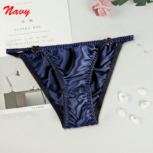 Women's Sexy Silk Satin Briefs Panties G-string Lingerie Underwear Knickers - Picture 8 of 18