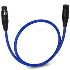 LyxPro Microphone 1.5 feet XLR Cable, Male to Female, 3 Pin Mic Cable, Blue
