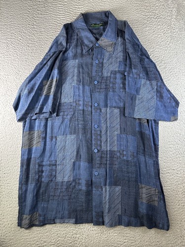 David Taylor Collection Button Up Shirt Color Block Mens Size L