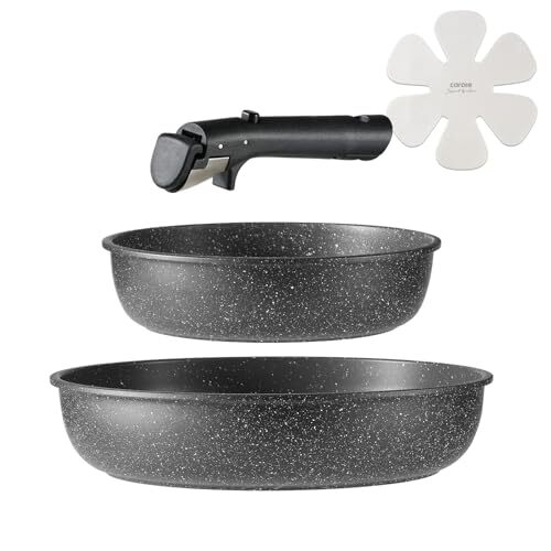 New CAROTE Frying Pan Set 4-piece IH/Gas compatible PFOA/PFOS free Pot set