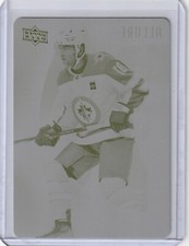 2023-2024 Upper Deck Allure Cole Perfetti Yellow Printing Plate 1/1 Jets