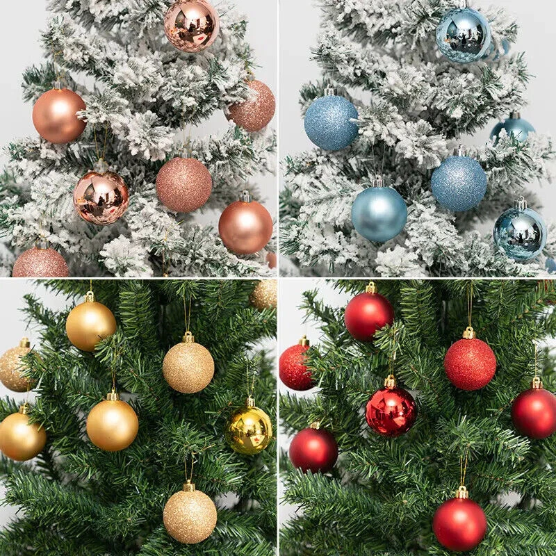 24 Piece Christmas Ball Ornaments Shatterproof Xmas Tree Hanging