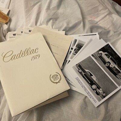 NOS 1979 Cadillac Full Lineup Press Kit, Large Kit, 10 Photos, Over 25 Pgs Info.