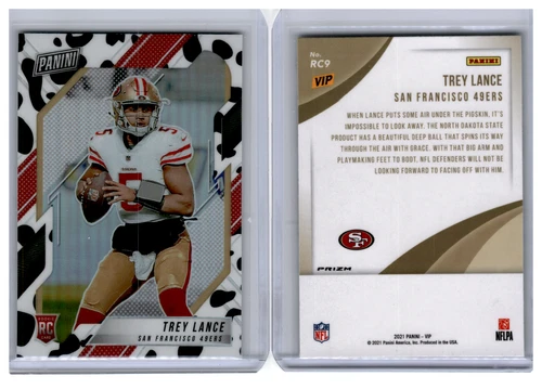 2022 Panini National 2021 VIP Gold Pack Prizm Trey Lance RC Dalmatian SSP 49ers