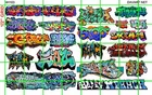 NH103 1/2 Set N SCALE MODERN GRAFFITI URBAN TAGGING for TRAINS BUILDING MORE